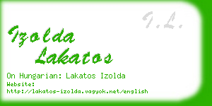 izolda lakatos business card